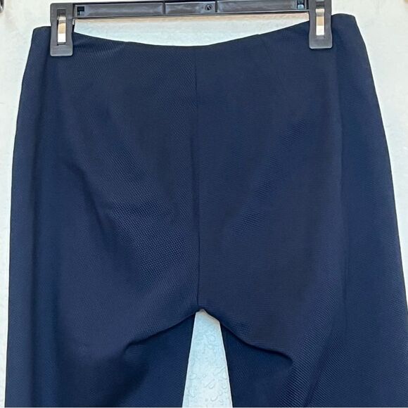 J. McLaughlin Weston Solid 2 Zip Front Textured Trouser Pant in Dark Navy size 4 - Picture 7 of 13